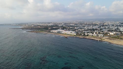 Coastal City in Birds Eye View