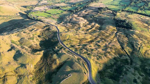 Aerial View of a Country Road 