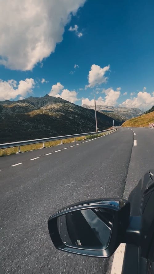 Driving Car on Mountain Road