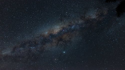 The Milky Way and Planet Jupiter on a Clear Night Sky 