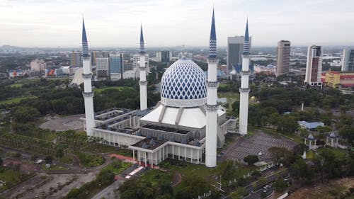 Mosque in Malaysia Drone Footage