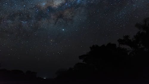 A Starry Night Sky over a Road 