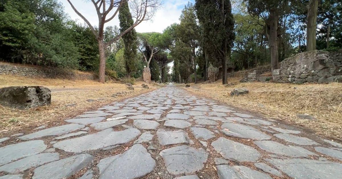 Side View Roman Rd Ground Level View of an Ancient Roman Road Free Stock Video Footage ...
