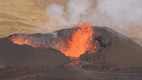 Splashing Lava in Slow Motion