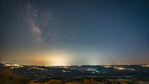 Day and Night over City