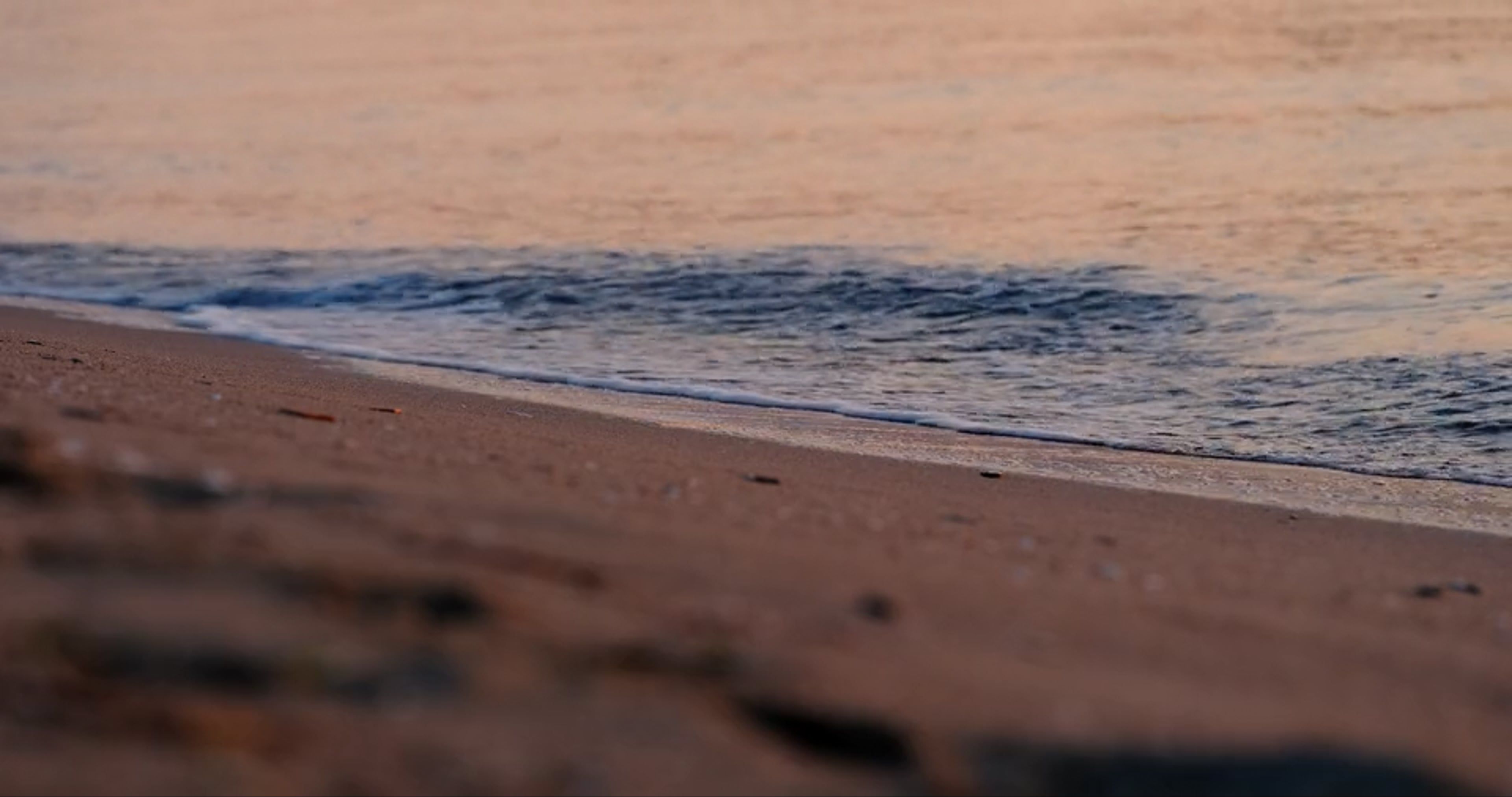 Sea Waves Reaching the Shore of a Sandy Beach Free Stock Video Footage ...