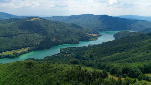 Lake Among Green Mountains