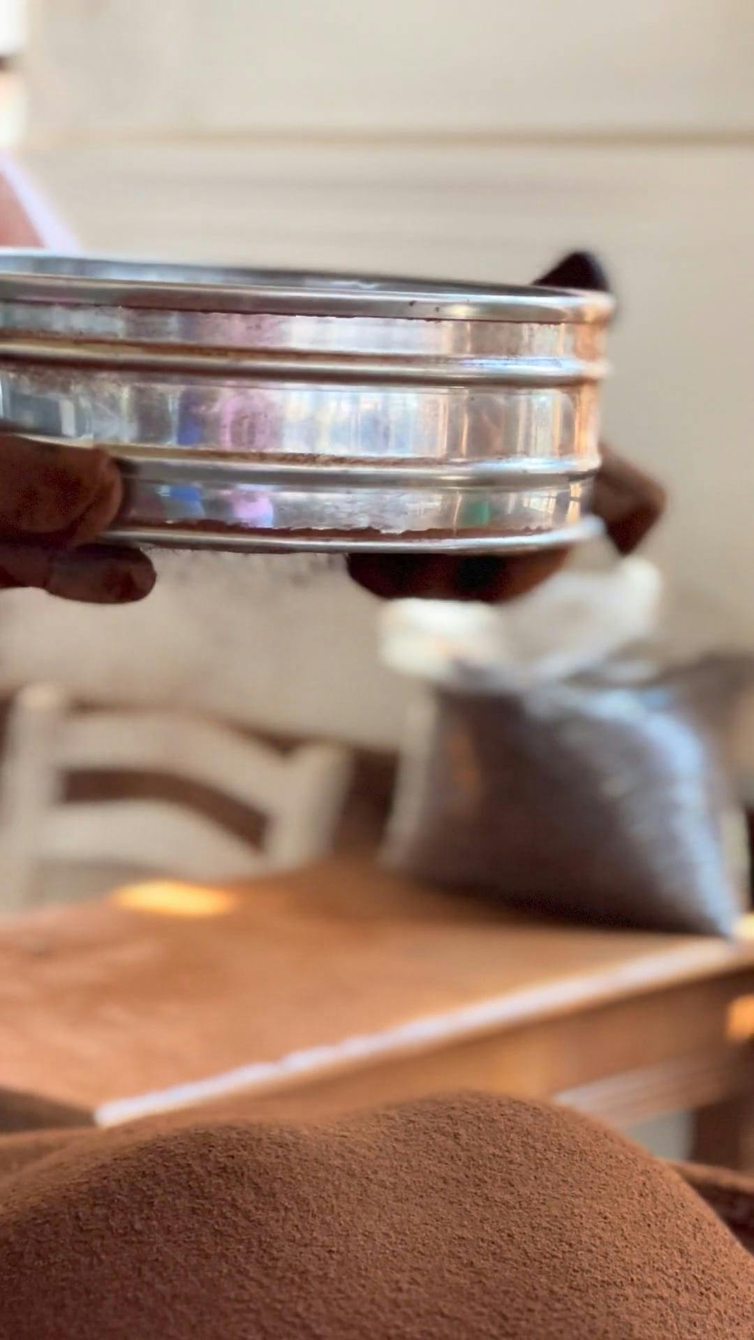 A Person Putting Ground Coffee into a Sifter Free Stock Video Footage