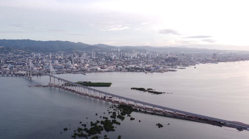 Drone View of Cebu City in the Republic of the Philippines