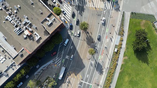 Drone Footage of a City Street