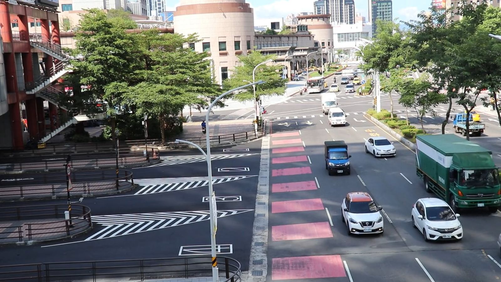 Cars and buses are driving down a city street Free Stock Video Footage ...