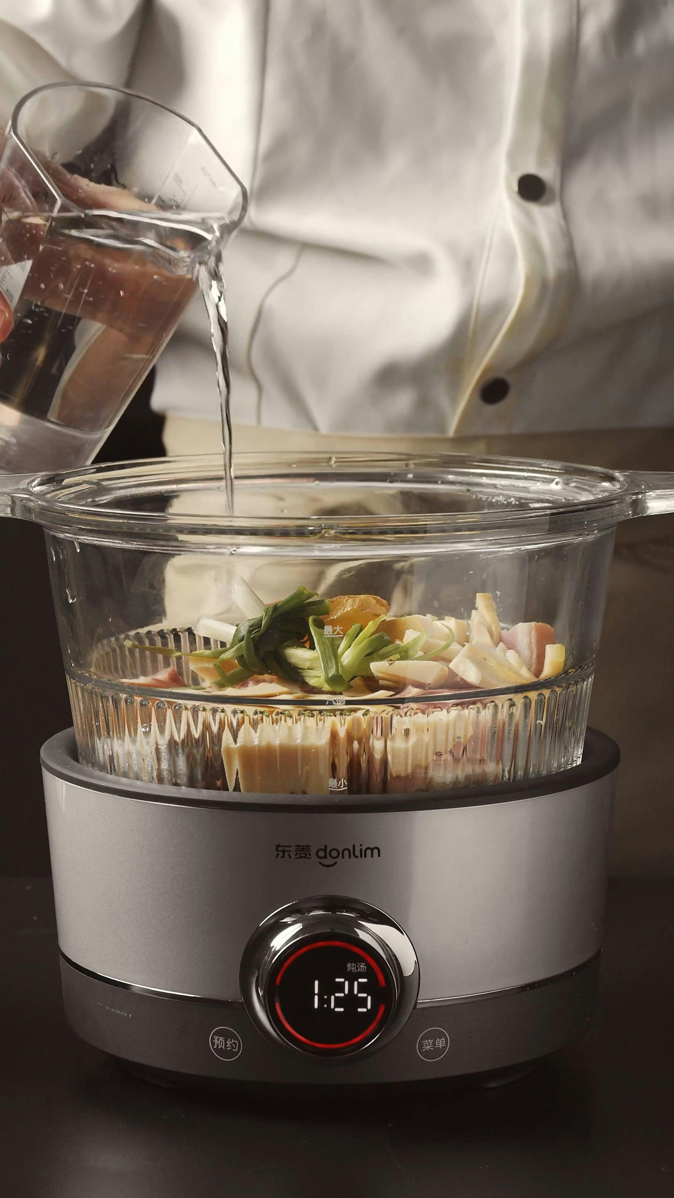 Pouring Water into Food Processor Free Stock Video Footage, Royalty