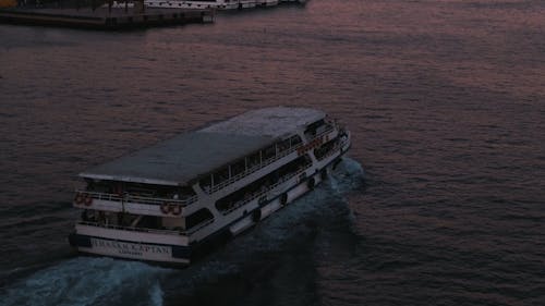 Cruise Ship in Istanbul at Dusk