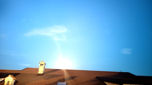 Time Lapse of Sky over Roof