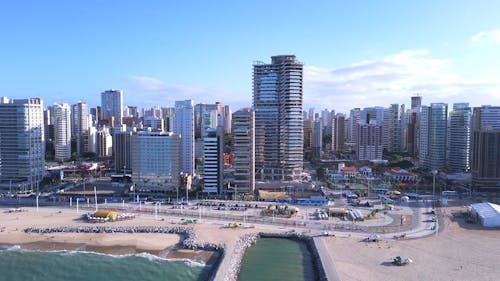 Drone Video of the Coastal City of Fortaleza, Brazil 