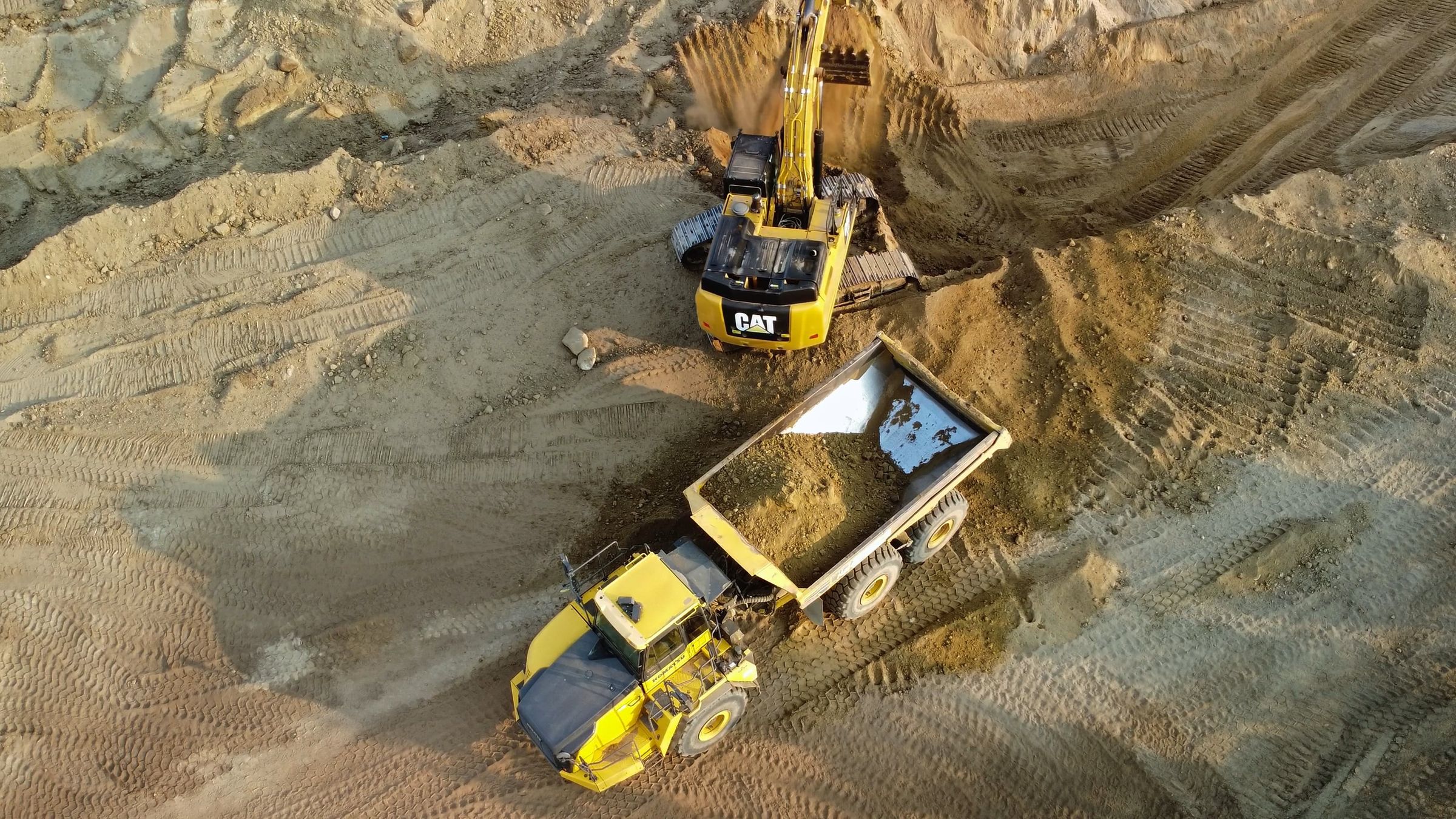 Earthworks under way across a construction site