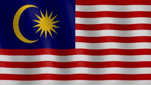 Waving Flag of Malaysia