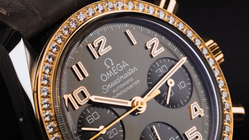 Luxurious Wristwatch in Close-up View