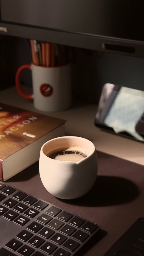Coffee, Keyboard and Book