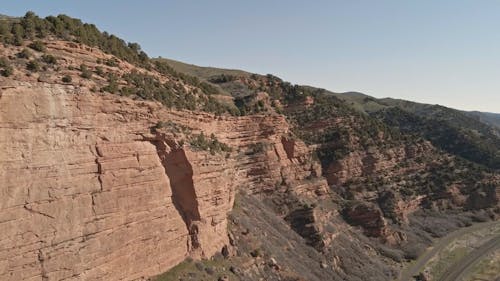 Drone Footage of Cliffs at the Red Canyon in Utah, USA 