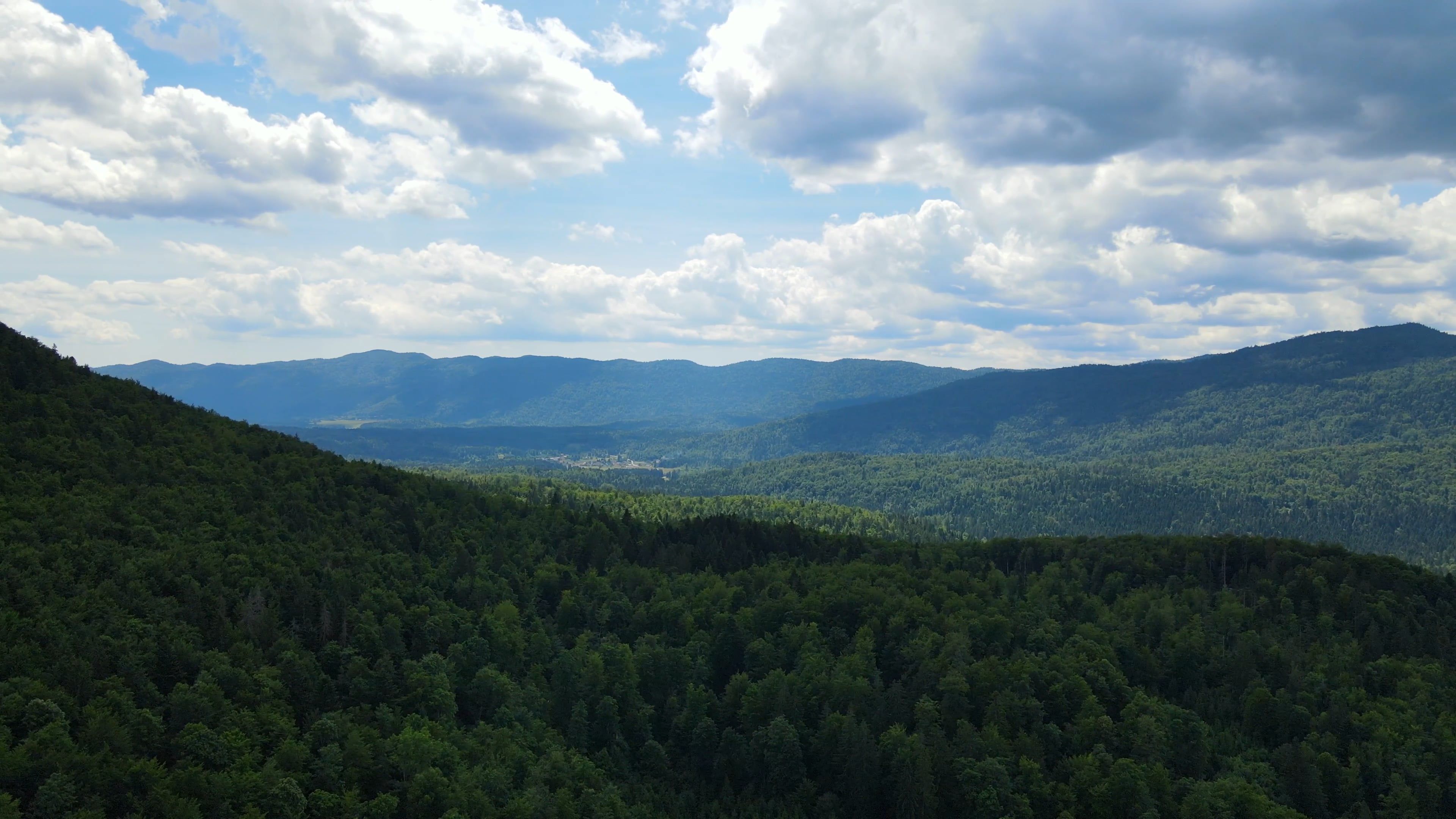 Drone Footage Of A Mountain Forest Free Stock Video Footage, Royalty ...