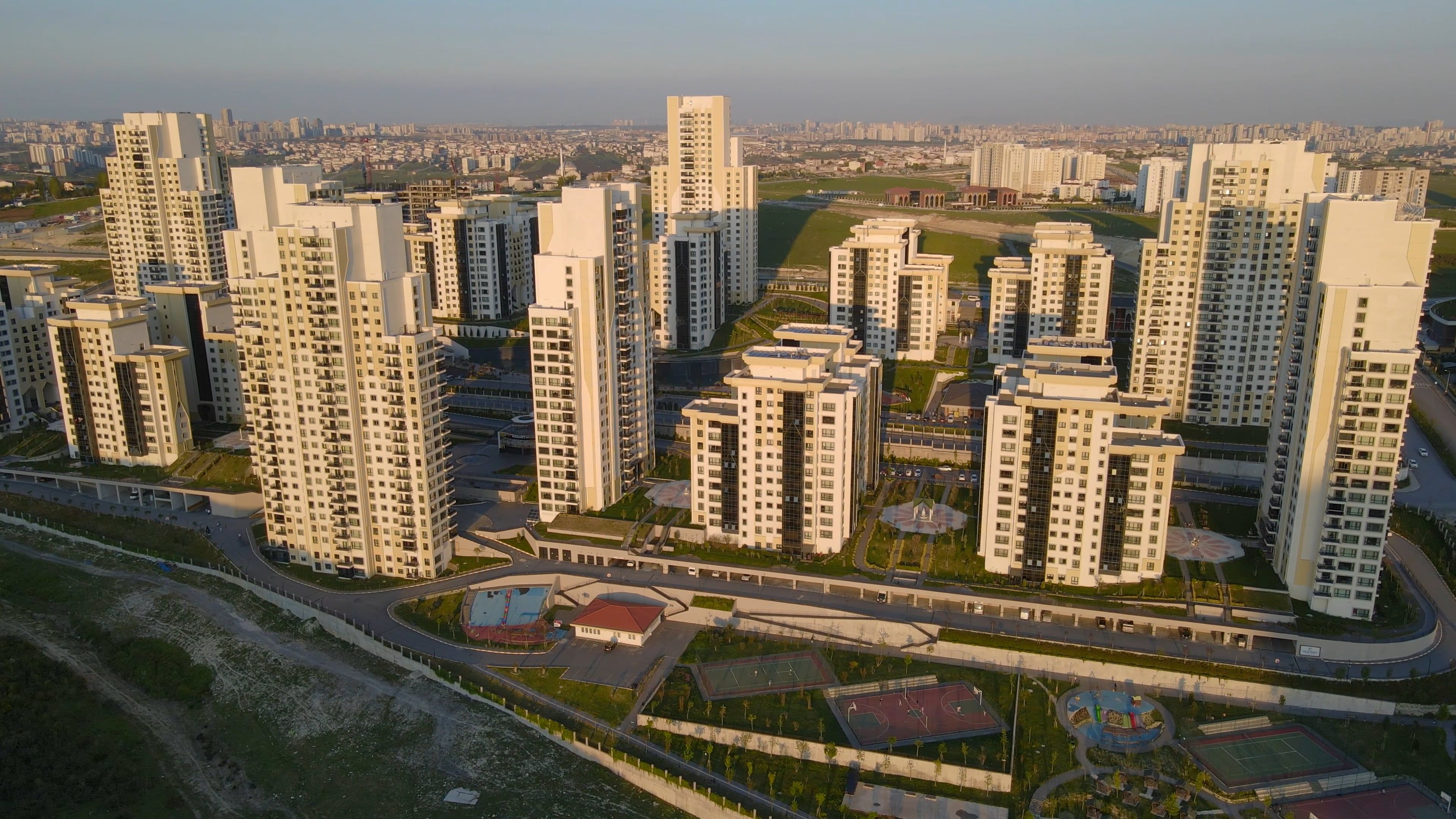 Drone Footage of Apartment Buildings Free Stock Video Footage, Royalty ...