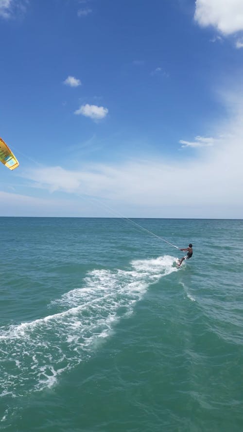 Kite Surfing on Sea