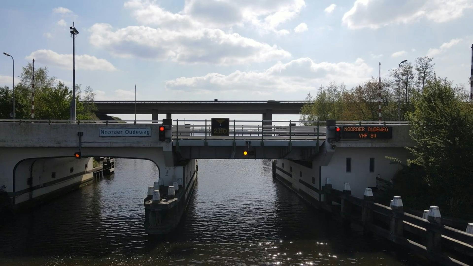 Folding Bridge in Birds Eye View Free Stock Video Footage, RoyaltyFree