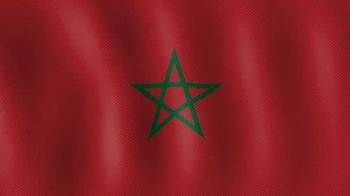 Waving Flag of Morocco