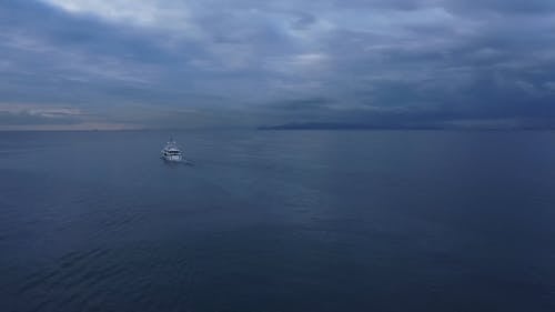 Vessel Sailing on Open Sea