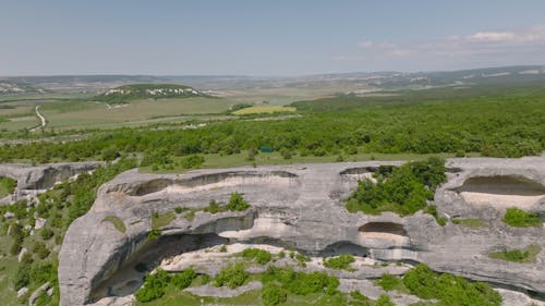 Aerial Footage of Majestic Rock Formation