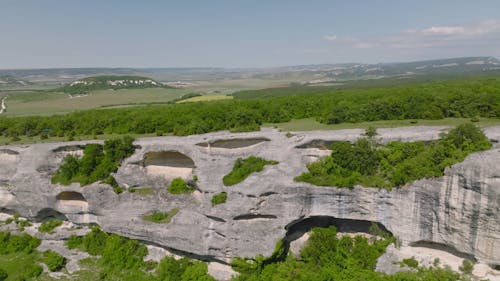 Aerial Footage of Majestic Rock Formation