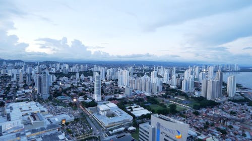 Skyscrapers in City Aerial Footage
