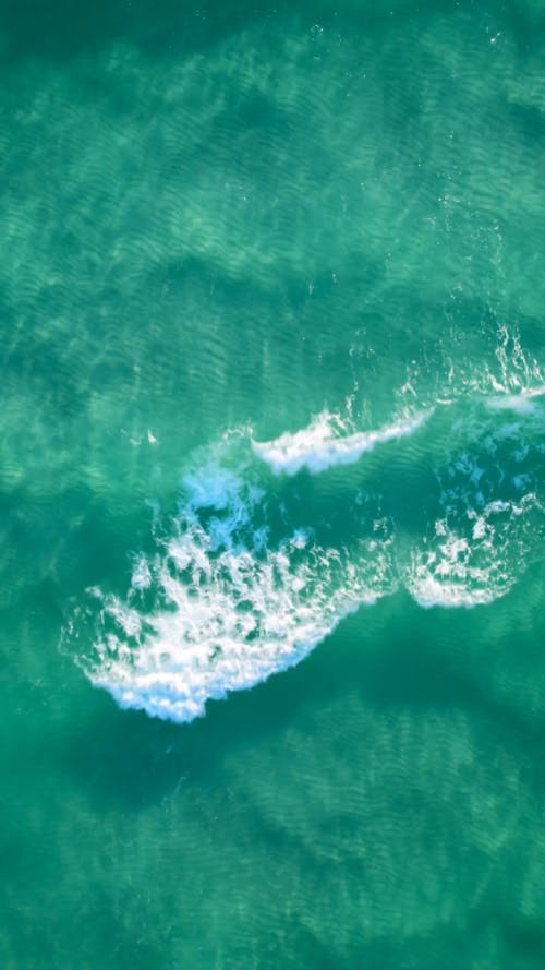 Ocean Waves in Overhead View