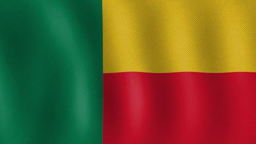 Waving Flag of Benin