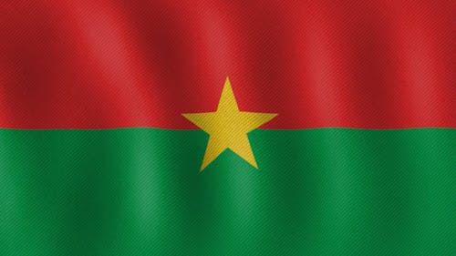 3D Render of Burkina Faso Flag