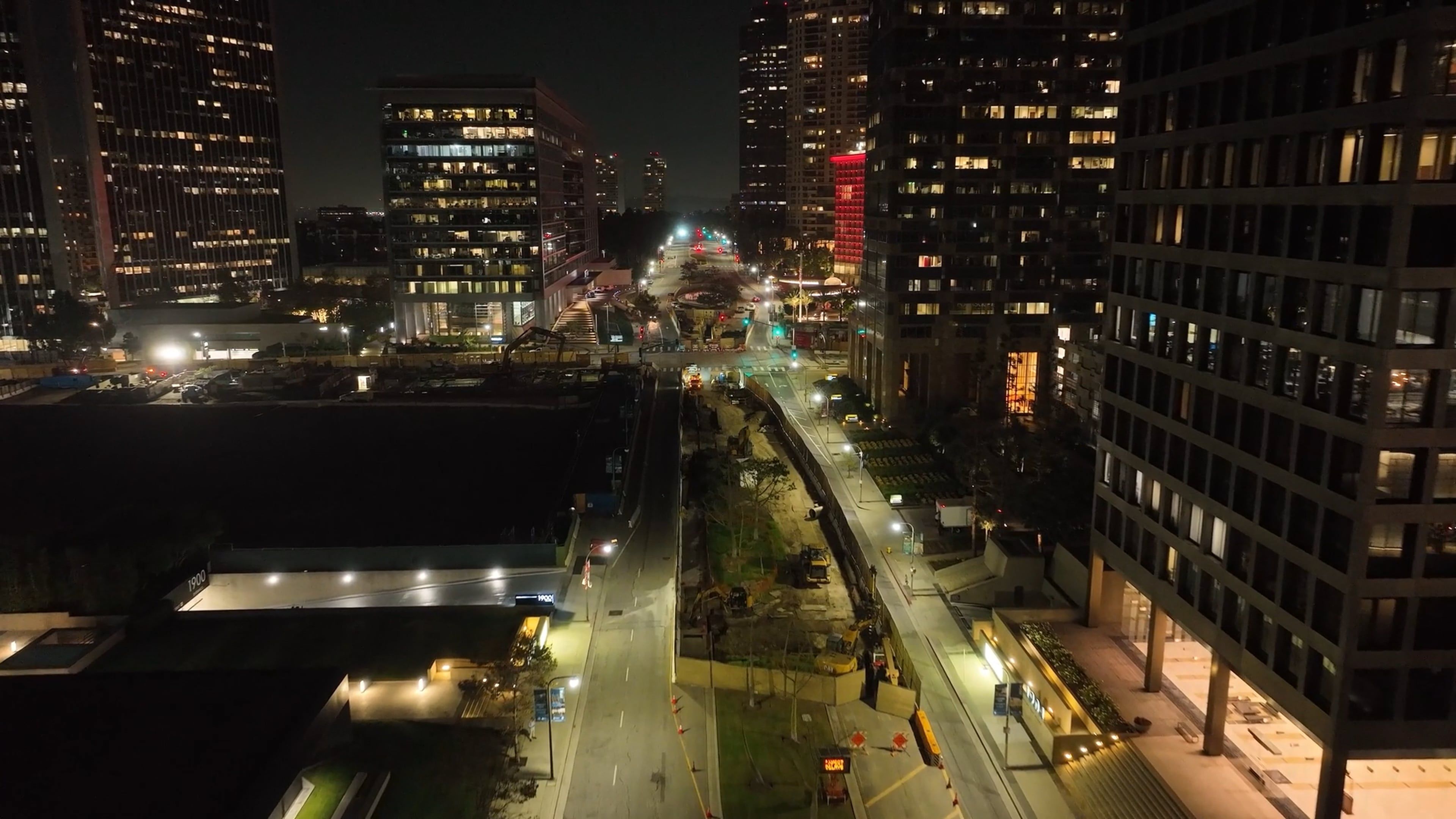 Drone Footage of City Buildings at Night Free Stock Video Footage ...