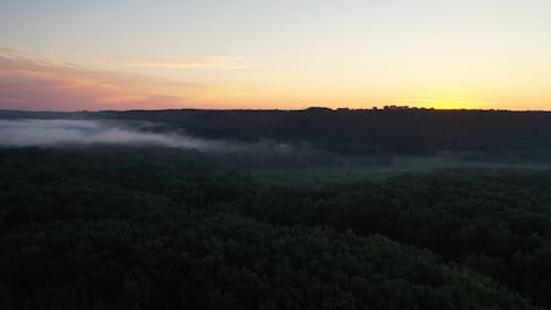 Clouds over Forest at Sunset