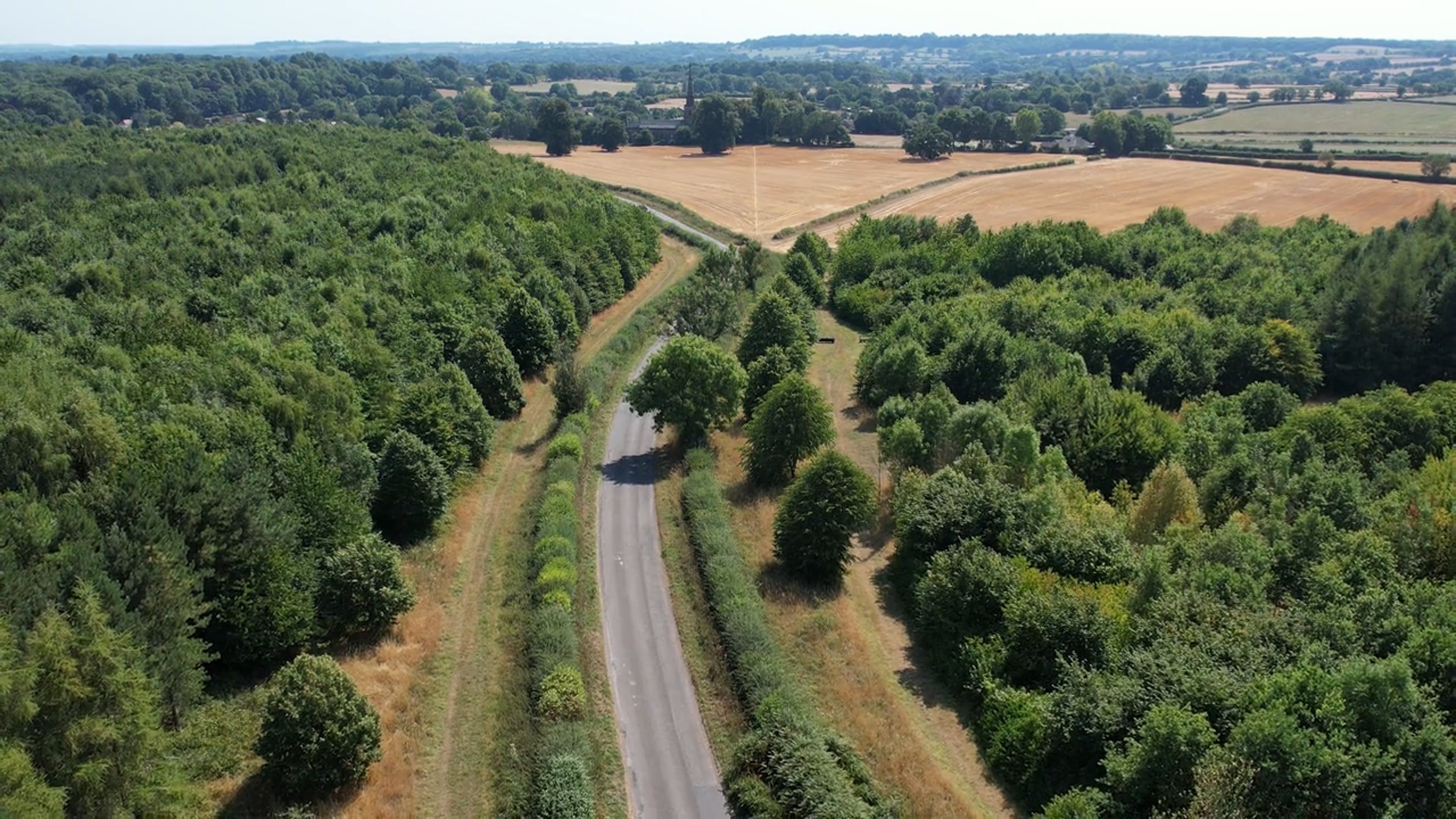 Drone View of a Road in a Rural Area Free Stock Video Footage, Royalty ...