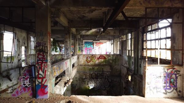Drone Footage of an Abandoned Building Ruin Free Stock Video Footage ...