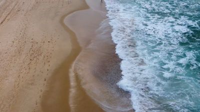 Serene Beach Sunset with Walking Silhouettes Free Stock Video Footage ...