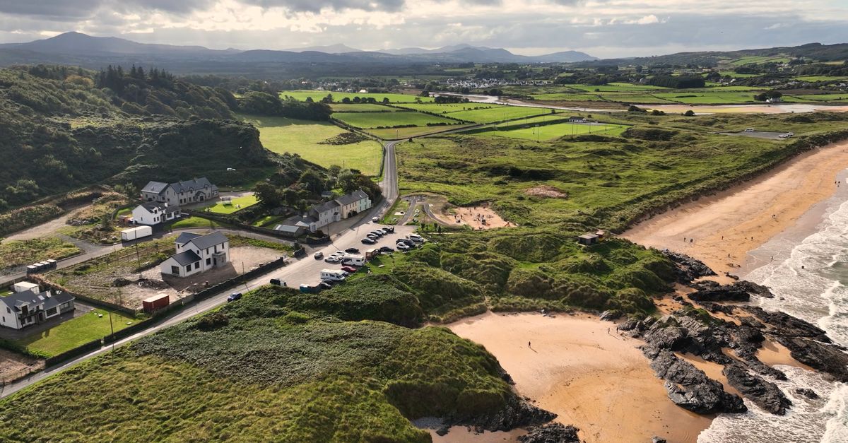 Culdaff Drone Footage of Culdaff Beach in Donegal, Ireland Free Stock Video ...