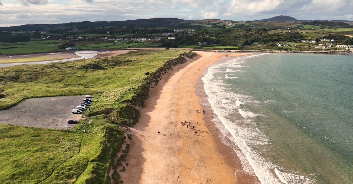 Culdaff Drone Footage of Culdaff Beach in Donegal, Ireland Free Stock Video ...