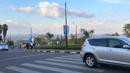 Pedestrian Crossing on Street in Kigali
