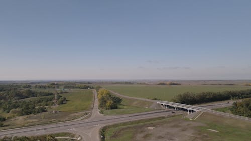 Drone View of an Expressway in a Rural Area 
