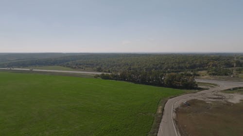 Drone Footage of an Expressway in a Rural Area