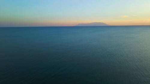 Drone Footage of the Ocean During Sunset