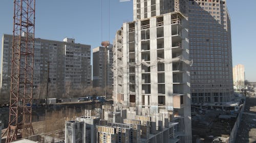 Drone Video of a Building under Construction