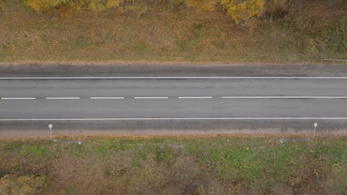 Drone Shot of Cars on High Way 