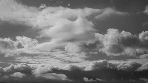 Grayscale Timelapse Footage of Clouds